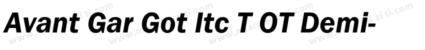 Avant Gar Got Itc T OT Demi字体转换